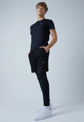 2-in-1 Shorts mit Leggings, schwarz