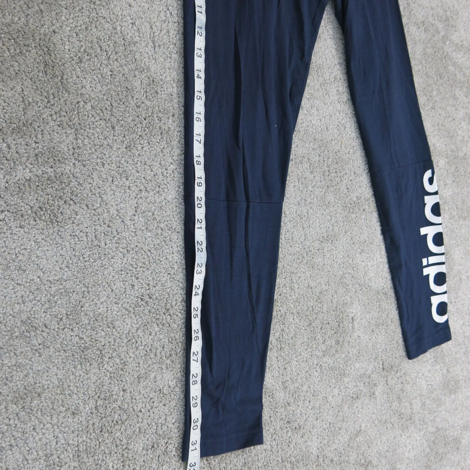 Adidas Womens Leggings Pant Running Training Stretch Waist Pull On Blue Size S/P