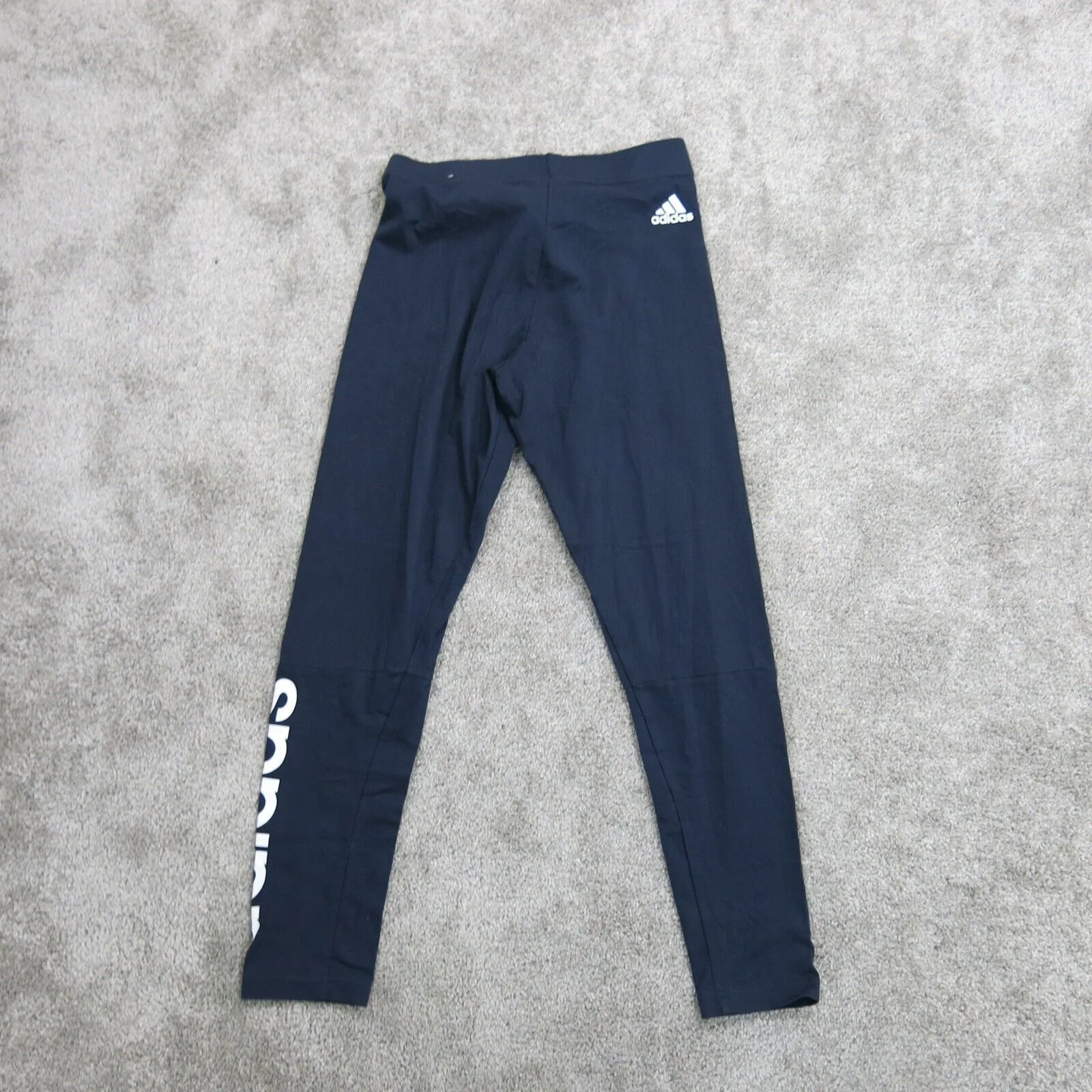 Adidas Womens Leggings Pant Running Training Stretch Waist Pull On Blue Size S/P