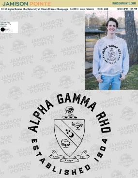 Alpha Gamma Rho University of Illinois Urbana-Champaign Fall Crewneck Sweatshirts