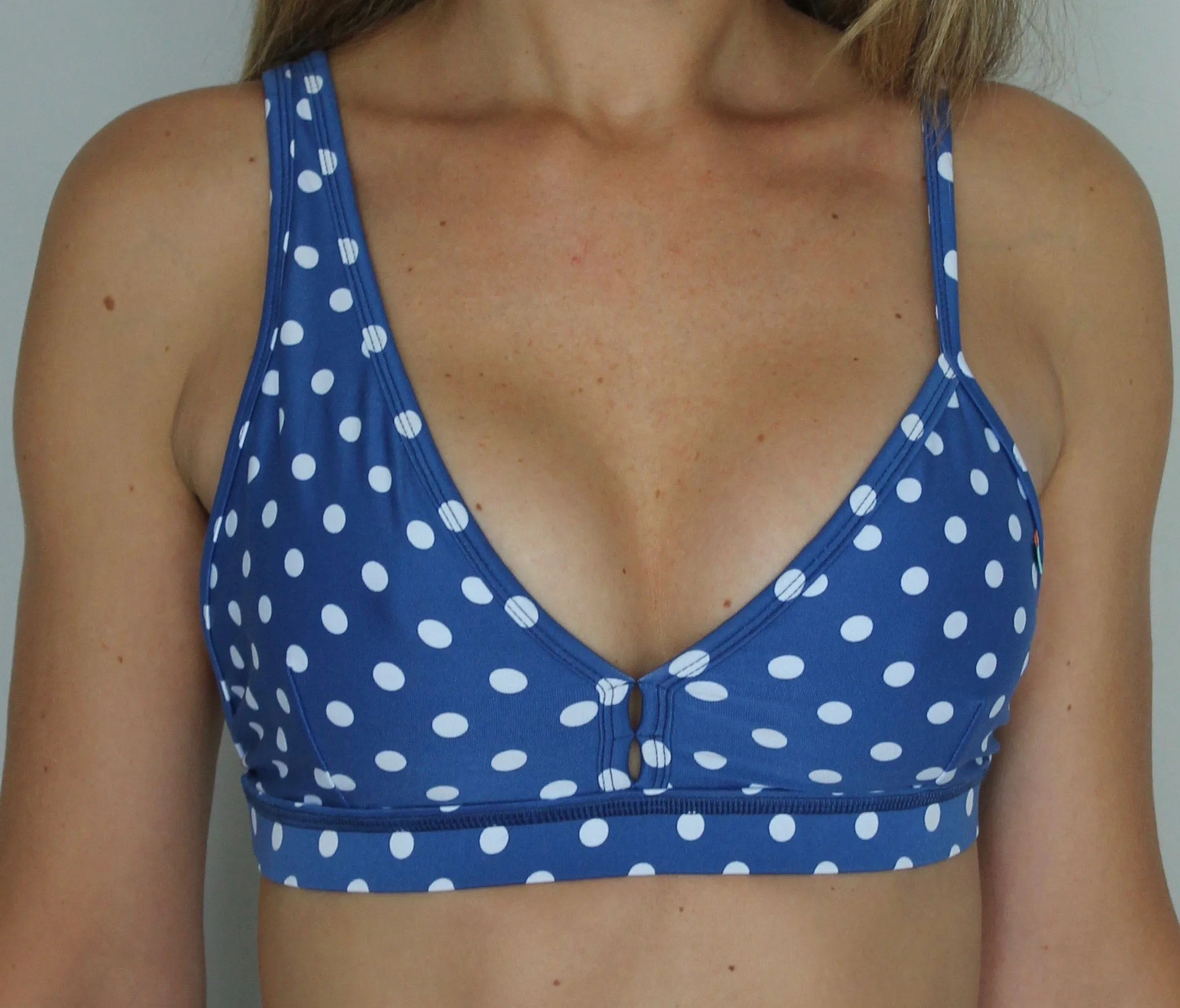 ASANA BRA Blue Polka Dots