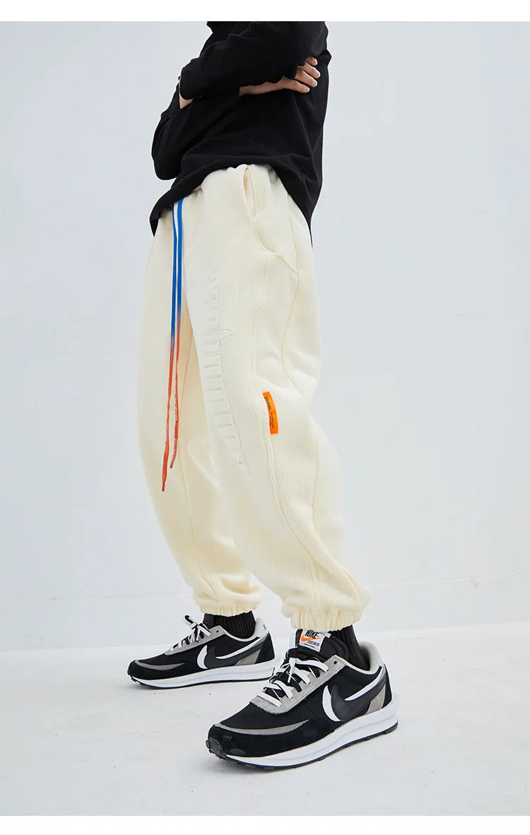 AXXE HOMME CORDUROY CASUAL UNISEX SWEATPANTS