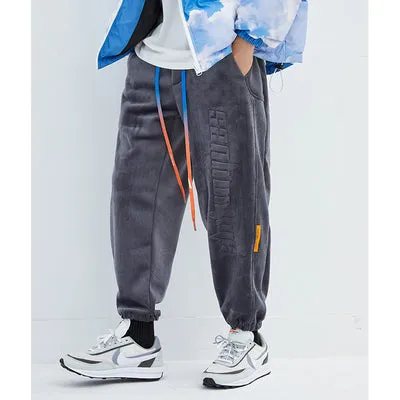 AXXE HOMME CORDUROY CASUAL UNISEX SWEATPANTS