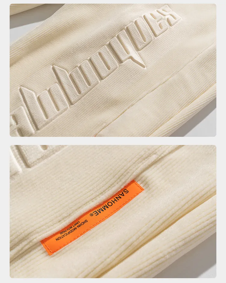 AXXE HOMME CORDUROY CASUAL UNISEX SWEATPANTS