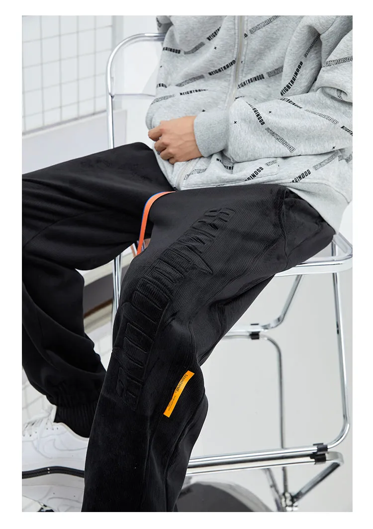 AXXE HOMME CORDUROY CASUAL UNISEX SWEATPANTS