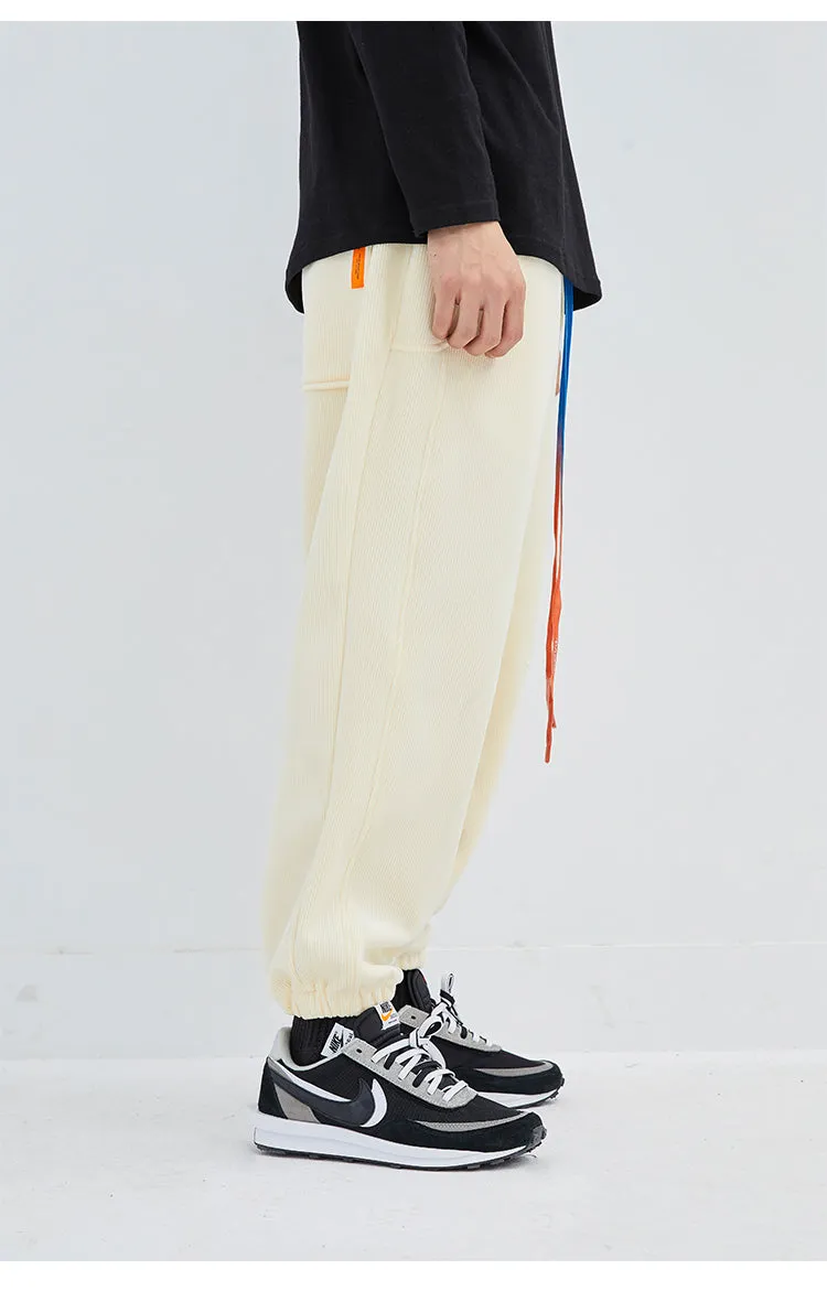 AXXE HOMME CORDUROY CASUAL UNISEX SWEATPANTS
