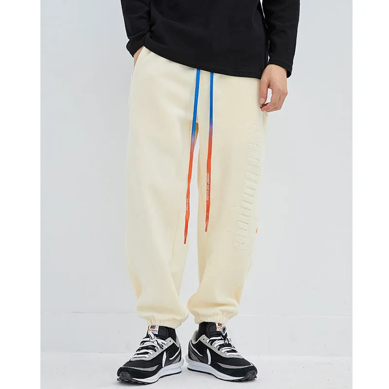 AXXE HOMME CORDUROY CASUAL UNISEX SWEATPANTS