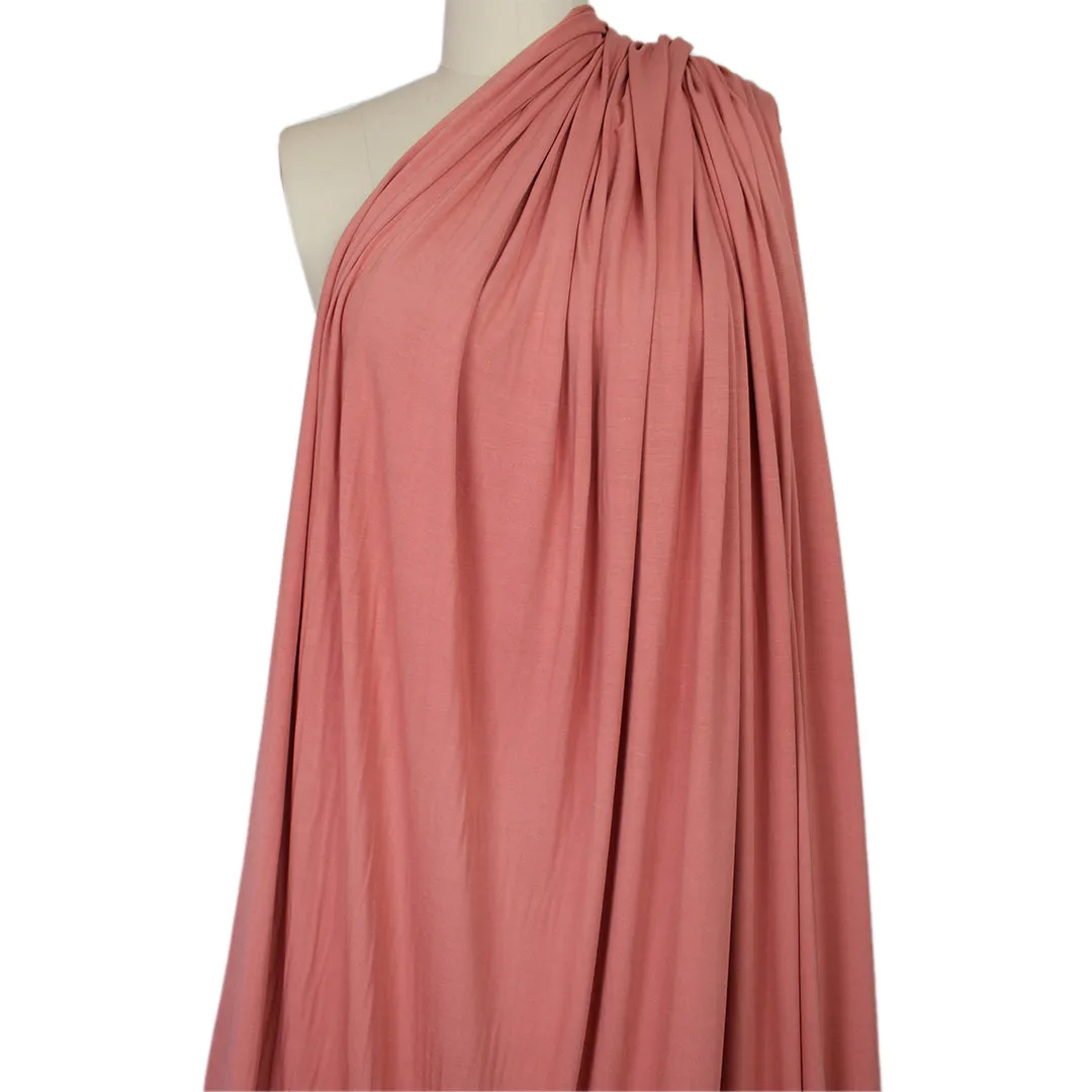 bamboo/spandex 4-way jersey, Oeko-Tex Cert/ - dusky coral