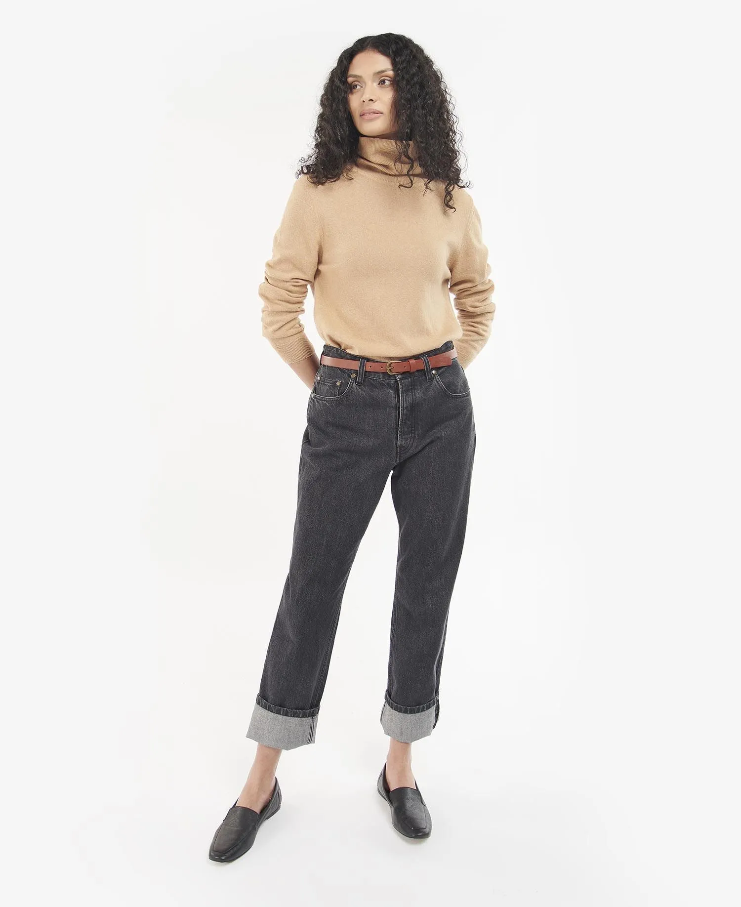 BARBOUR Moorland High-Rise Jeans BLACK