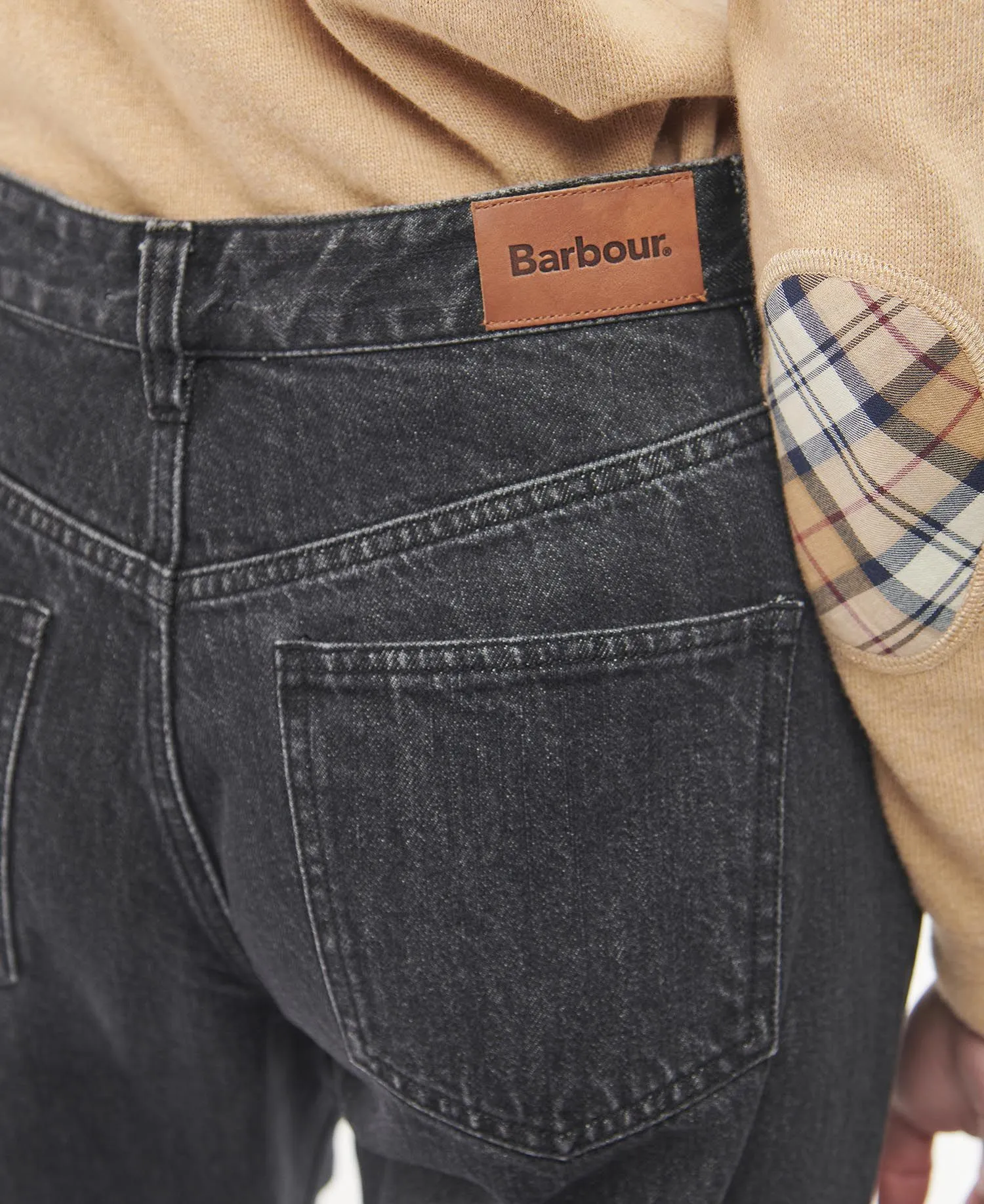 BARBOUR Moorland High-Rise Jeans BLACK