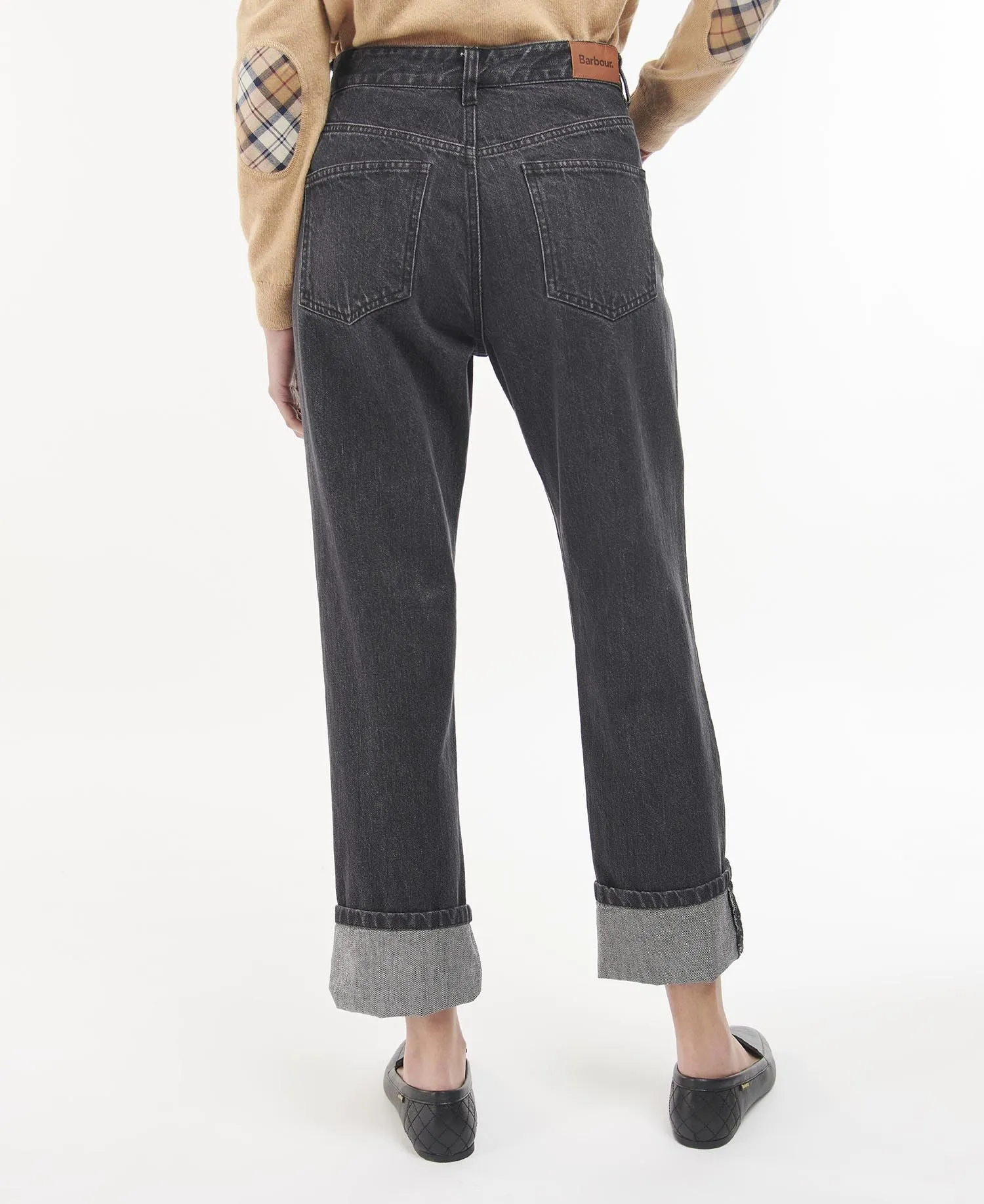 BARBOUR Moorland High-Rise Jeans BLACK