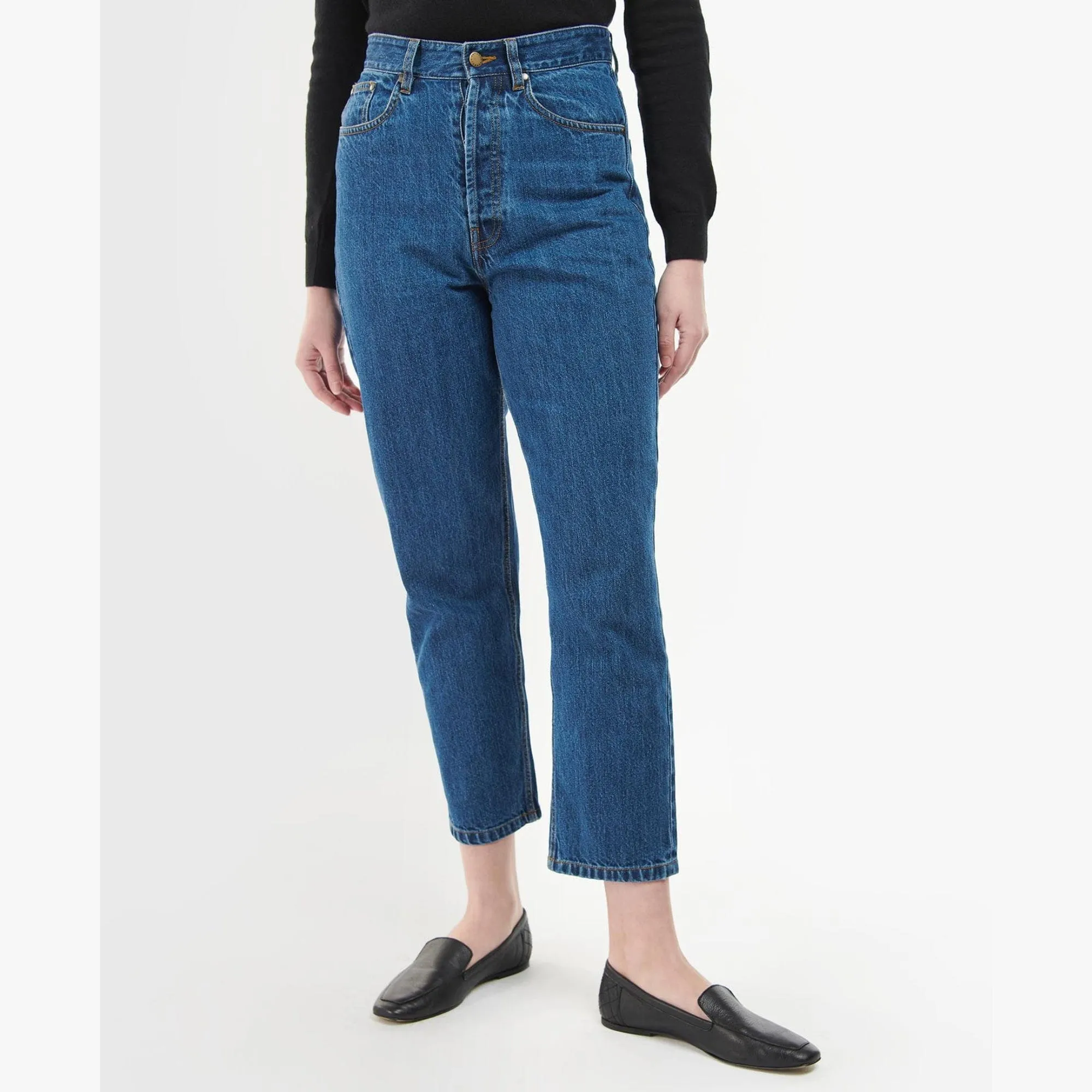 Barbour Moorland High-Rise Jeans in Blue