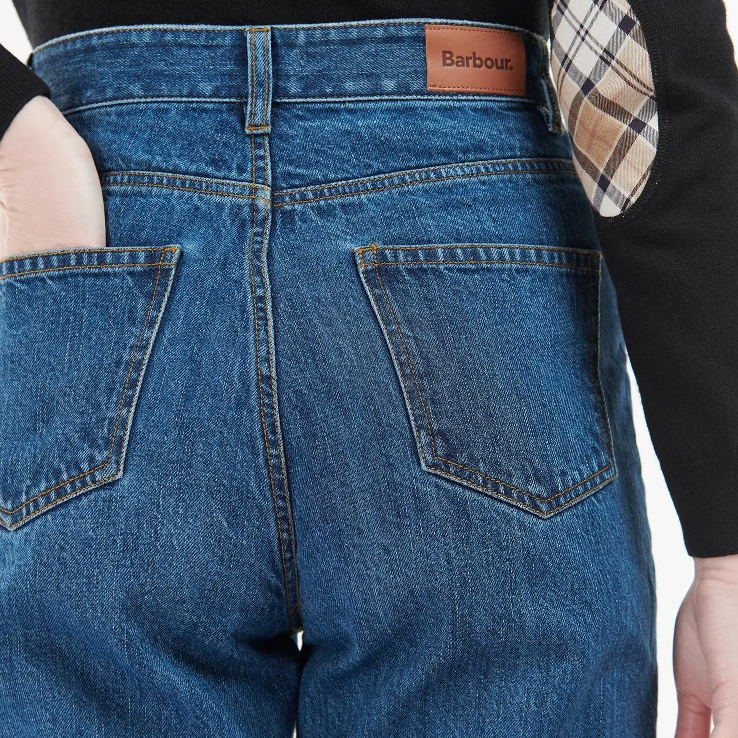 Barbour Moorland High-Rise Jeans in Blue
