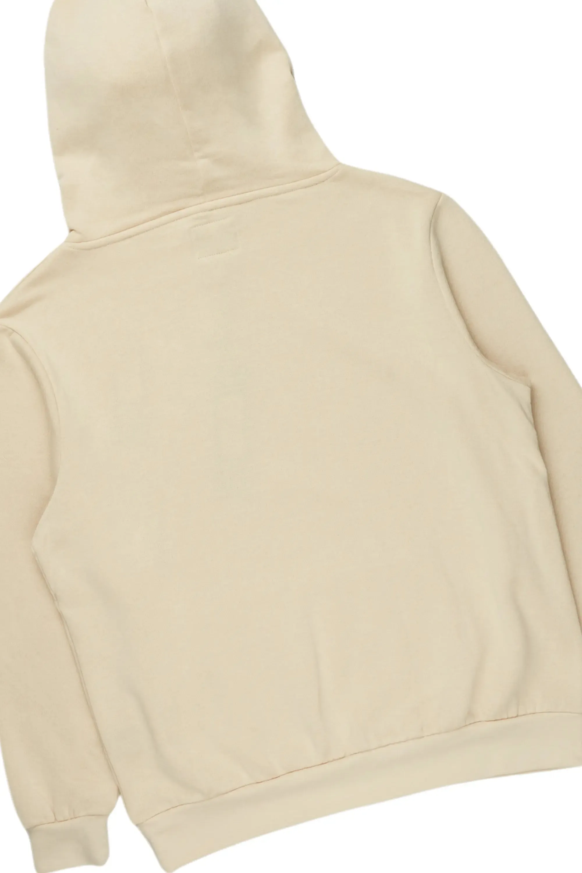 Basic Beige Hoodie/Stacked Flare Track Set