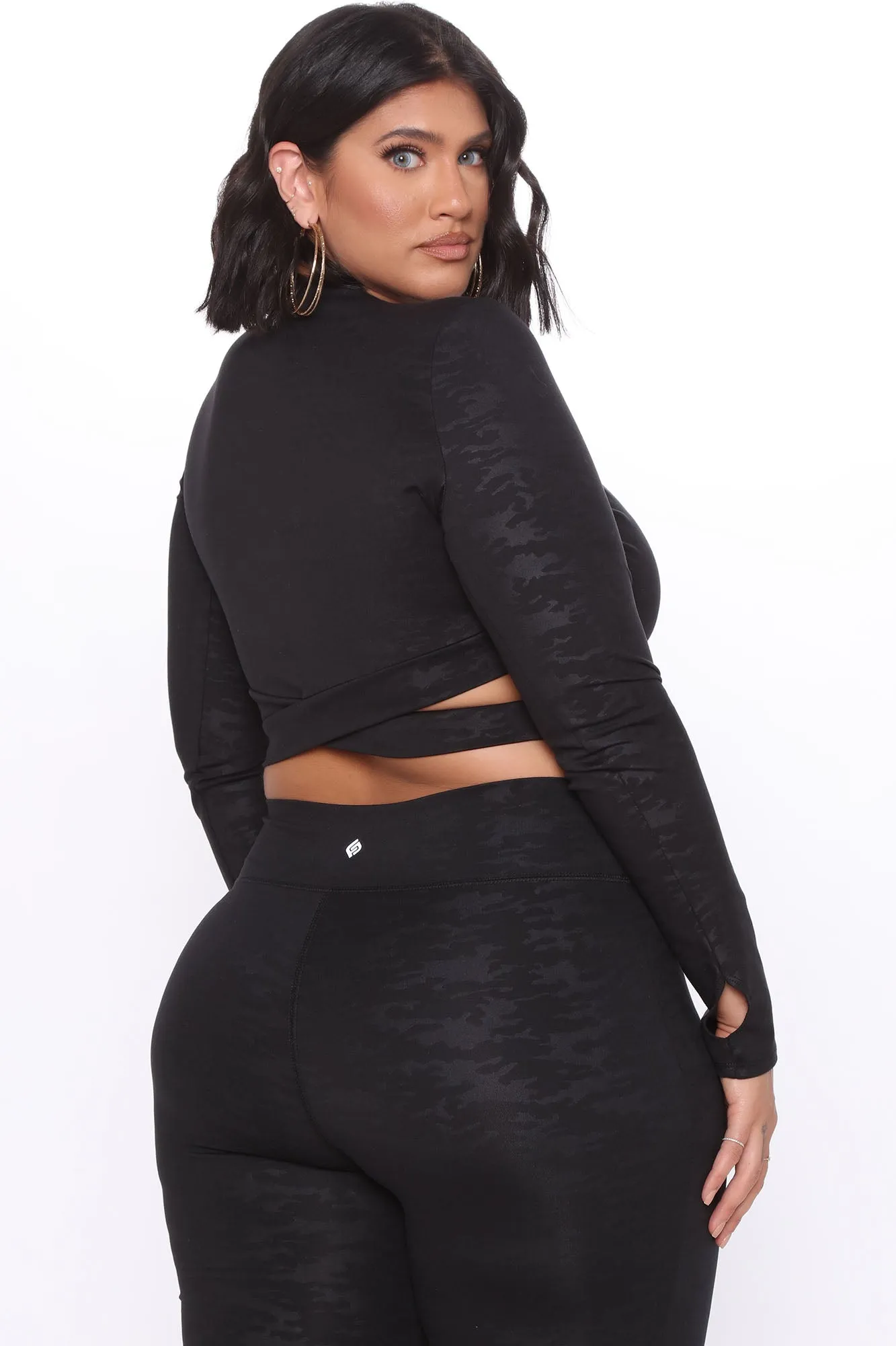 Basic Training Active Crop Top - Black