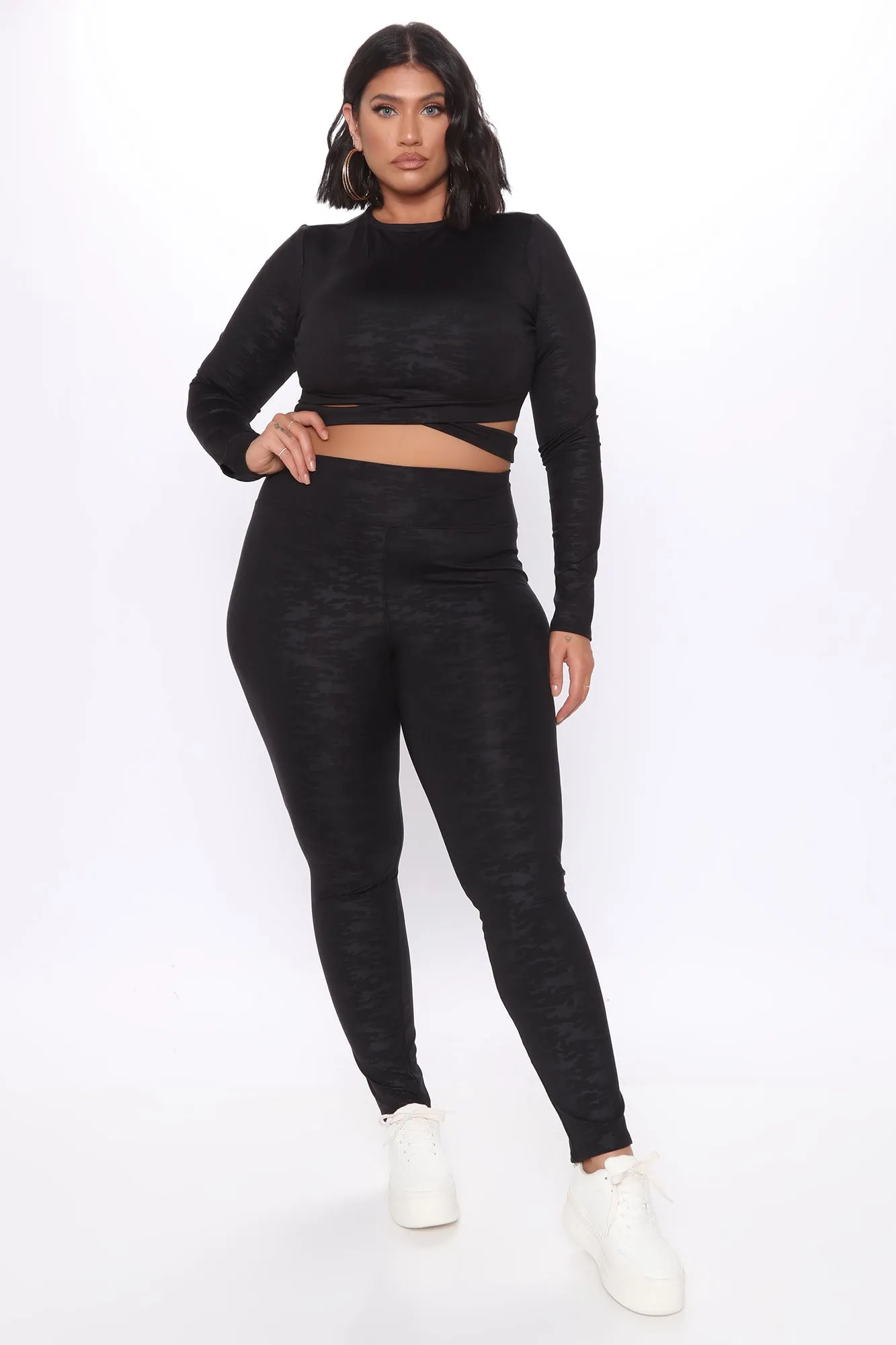 Basic Training Active Crop Top - Black