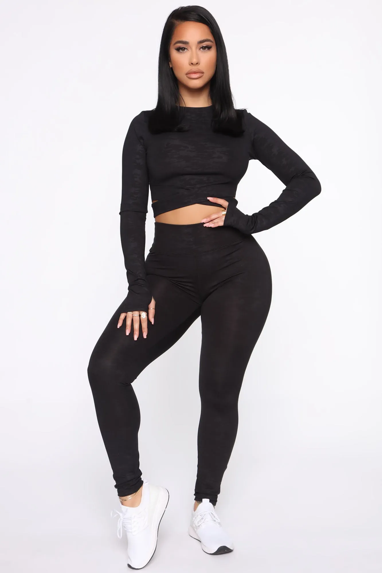 Basic Training Active Crop Top - Black