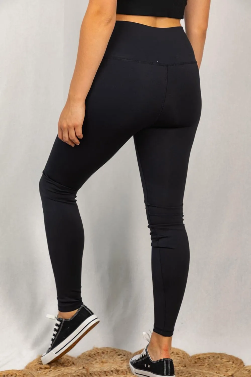 Black Leggings with Yoga Band