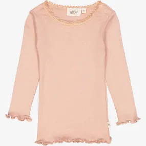 Blonde Rib T-Shirt LS | Baby - rose dawn