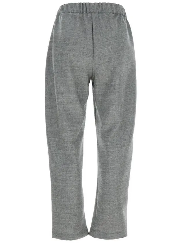 'Buddy' Grey Pants With Tapered Leg In Virgin Wool Woman
