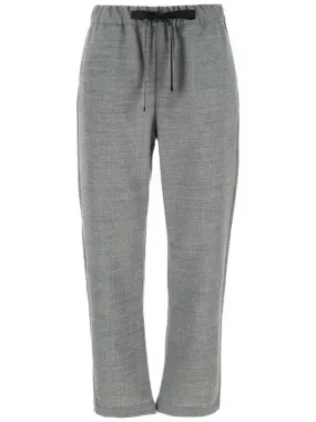 'Buddy' Grey Pants With Tapered Leg In Virgin Wool Woman