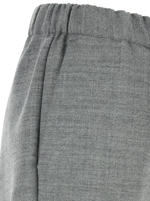 'Buddy' Grey Pants With Tapered Leg In Virgin Wool Woman