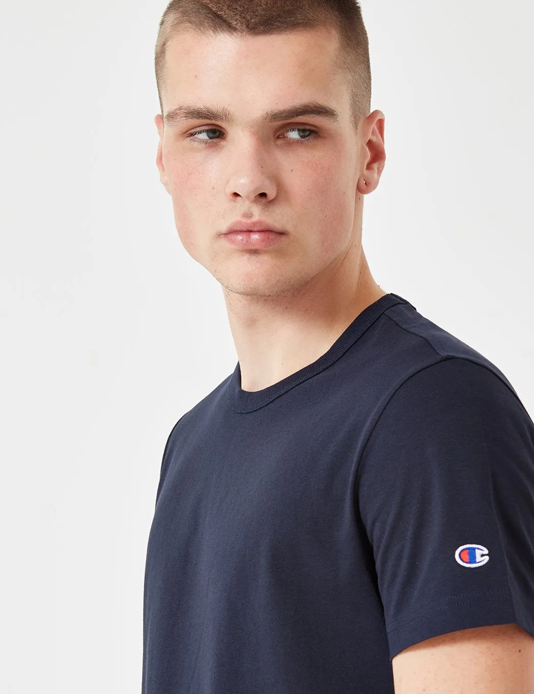 Champion Reverse Weave T-Shirt - Navy Blue