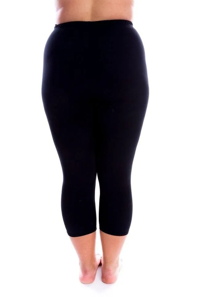 Chlorine Resistant Black 3/4 Swim Pants