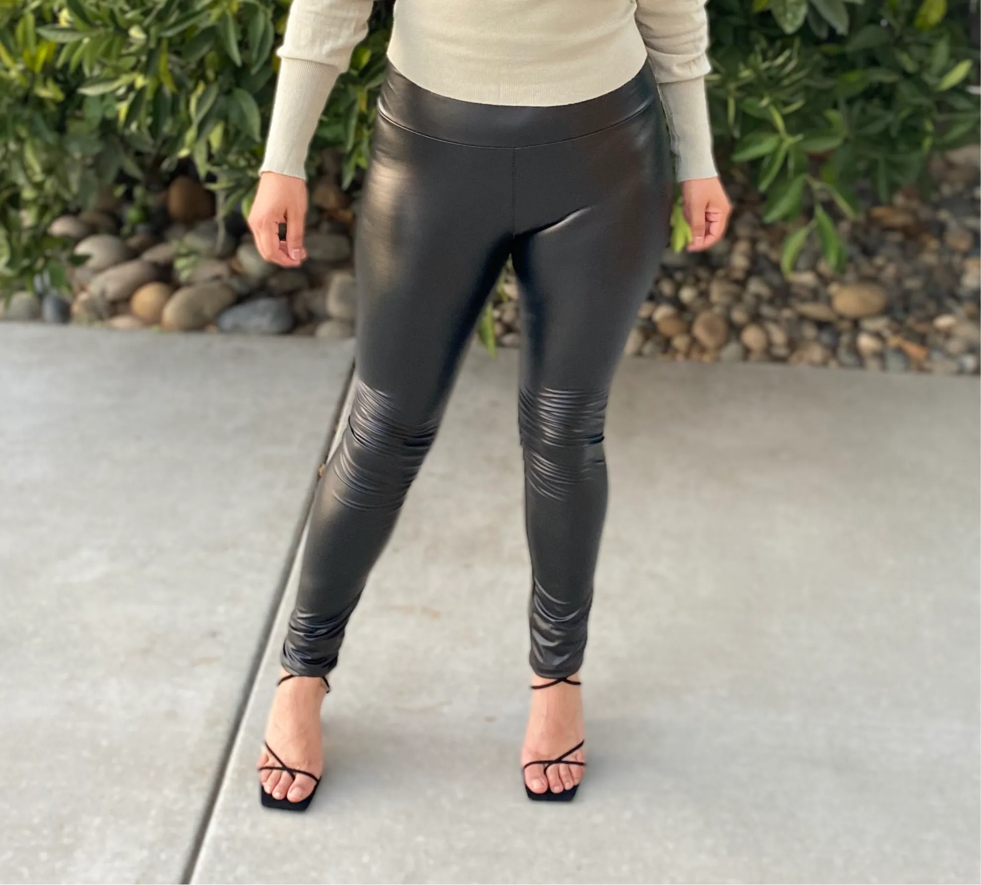 Classic Faux Leather High Waist Leggings