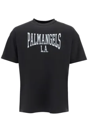college print t-shirt PMAA001F24JER005 BLACK OFF WHITE