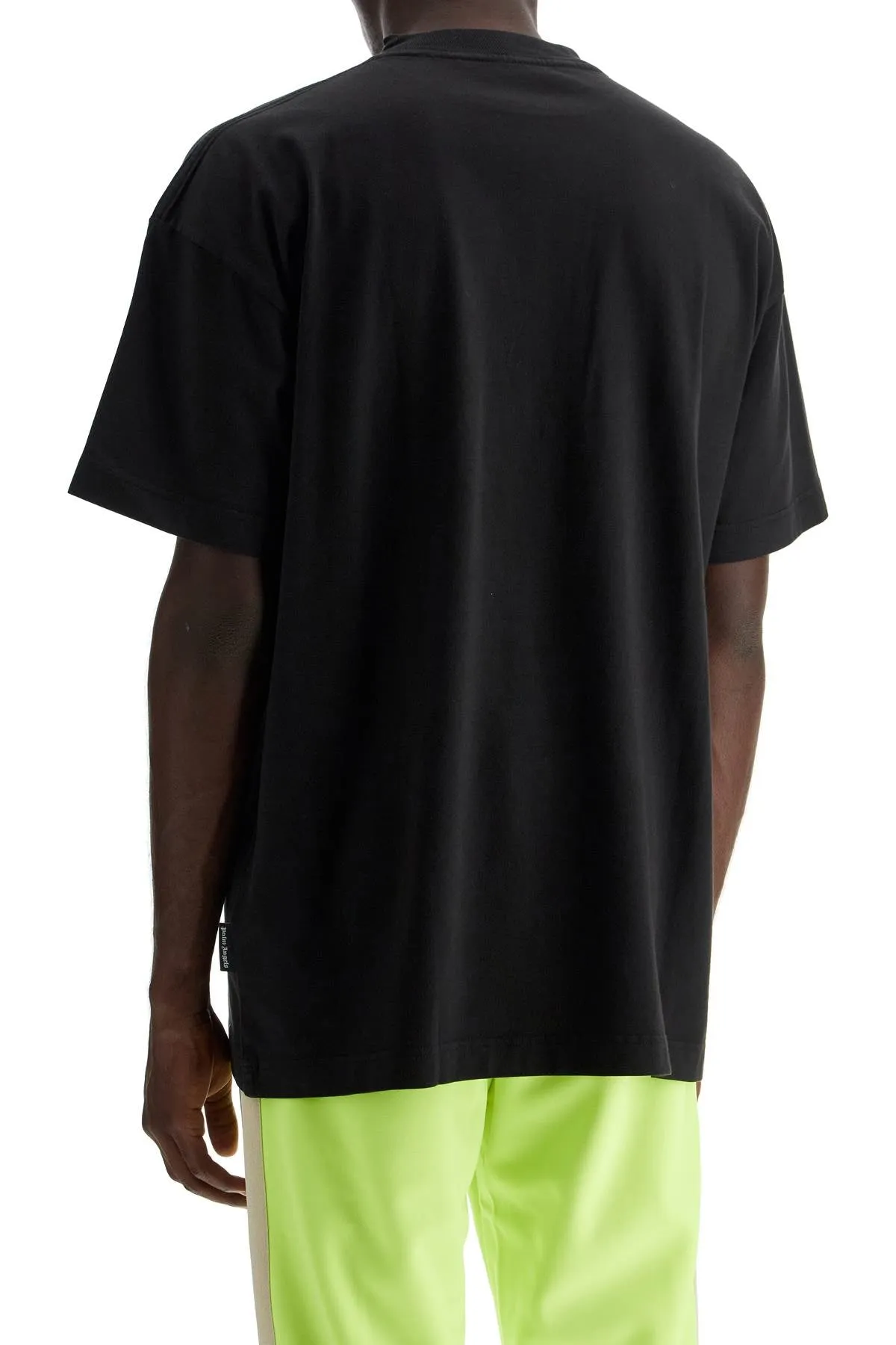 college print t-shirt PMAA001F24JER005 BLACK OFF WHITE