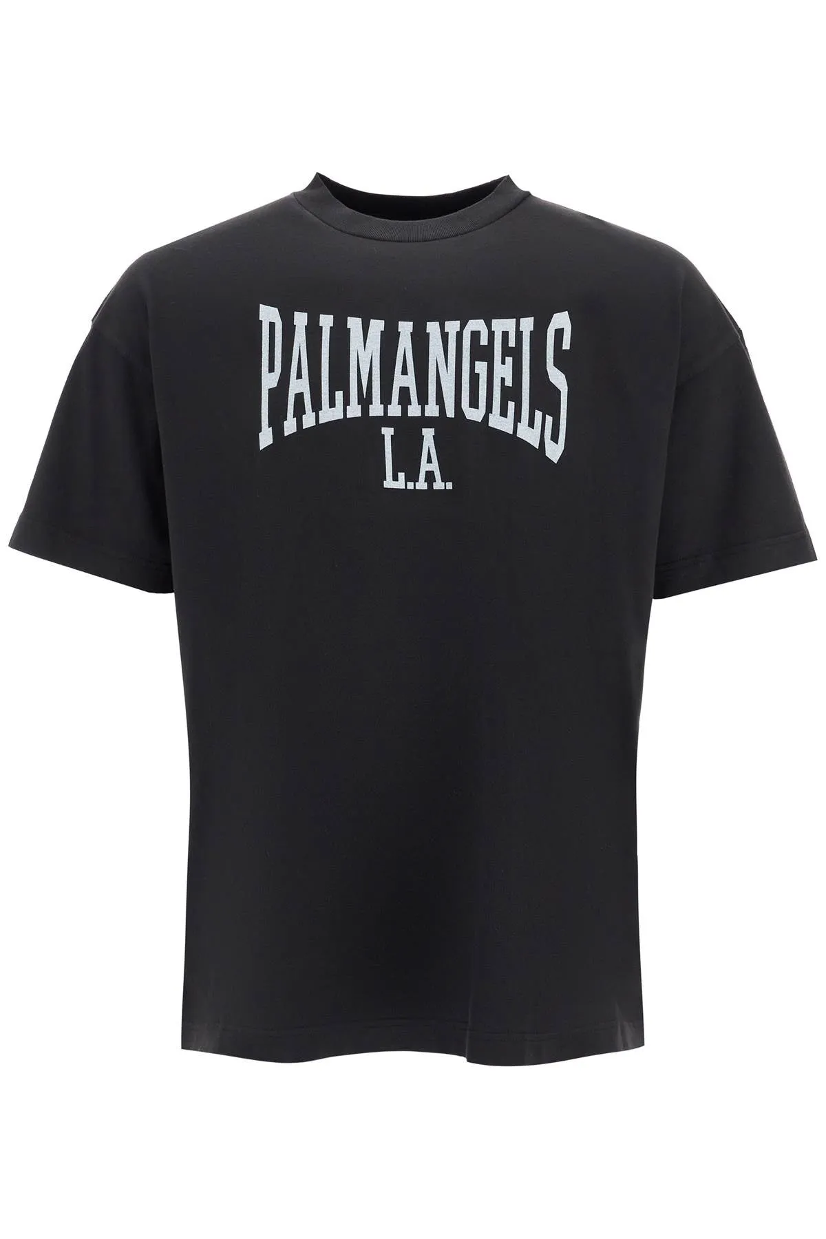 college print t-shirt PMAA001F24JER005 BLACK OFF WHITE