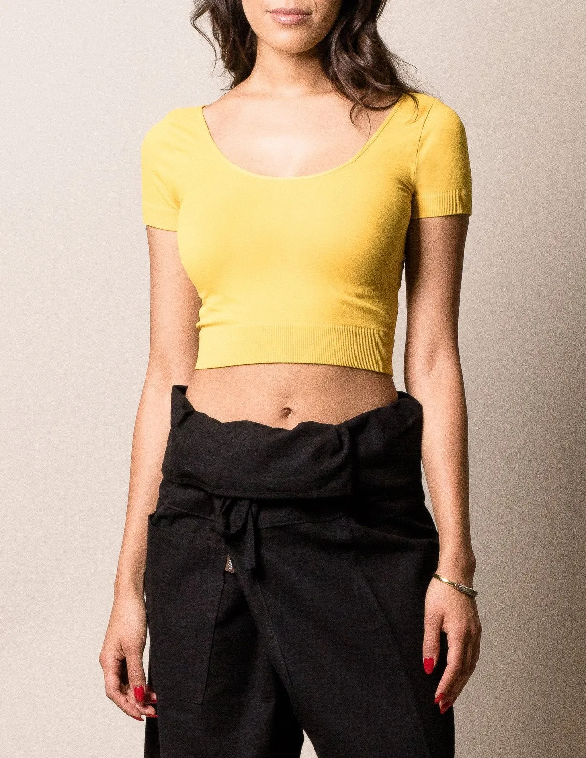 Control Fit Short Sleeve Crop Top
