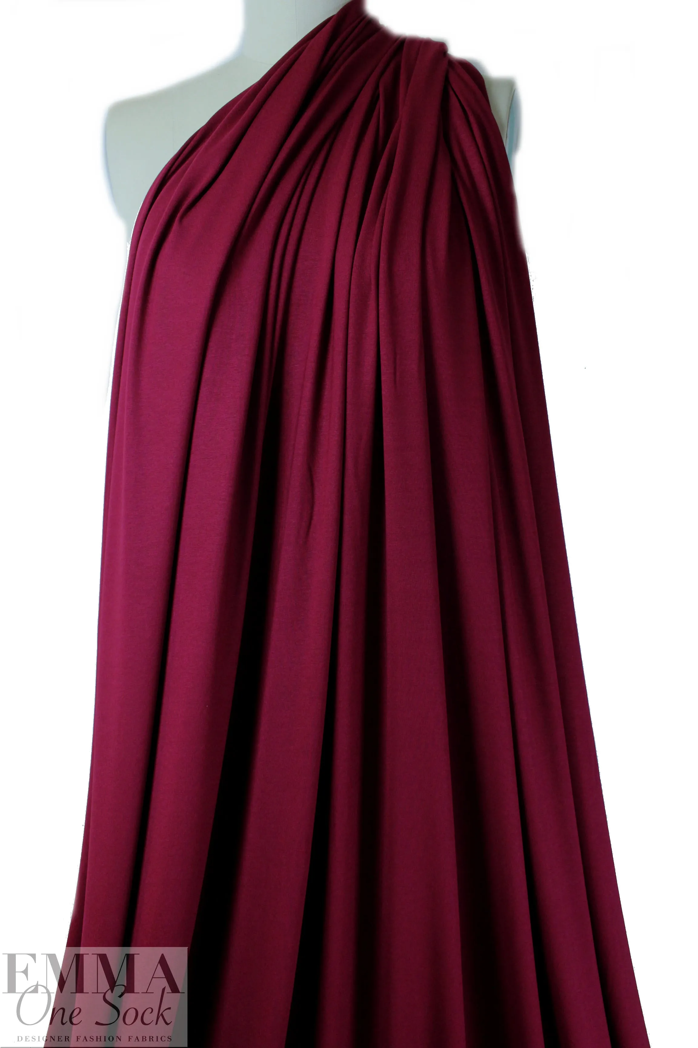 cranberry Oeko-Tex viscose/spandex 4-way jersey