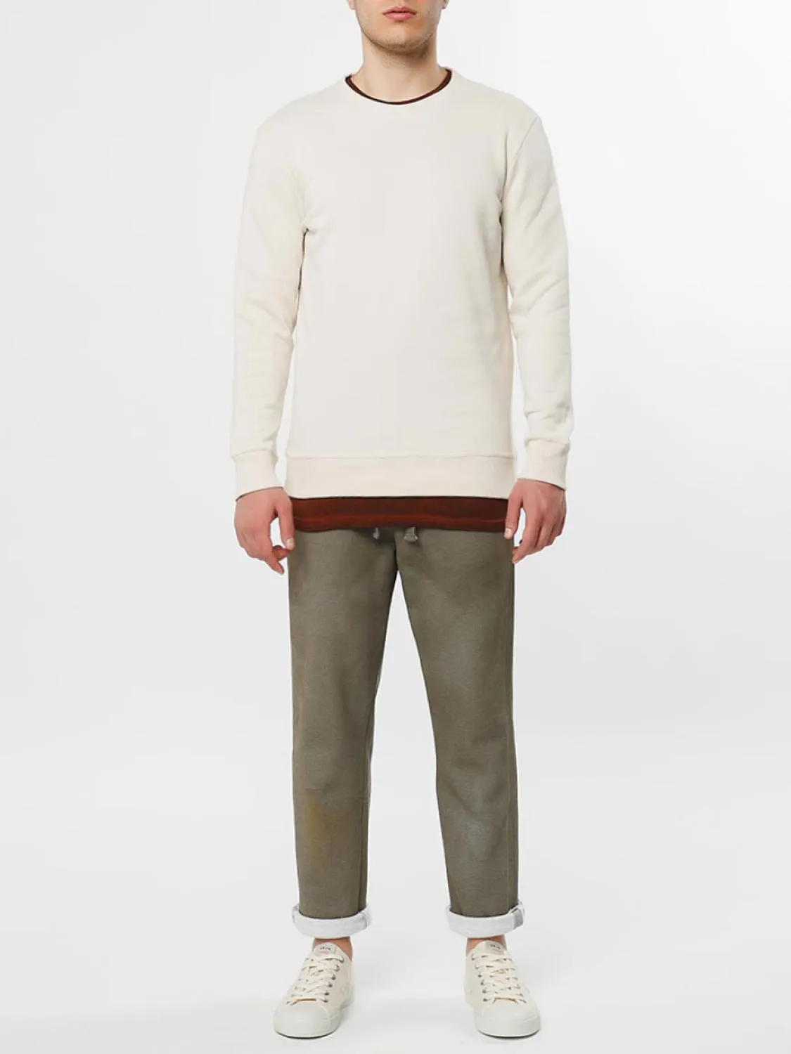 Crew Neck Sweatshirt Cream