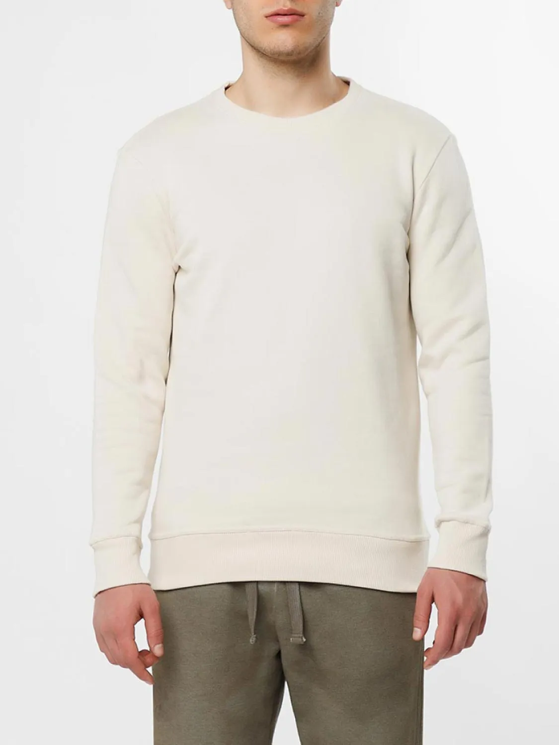 Crew Neck Sweatshirt Cream