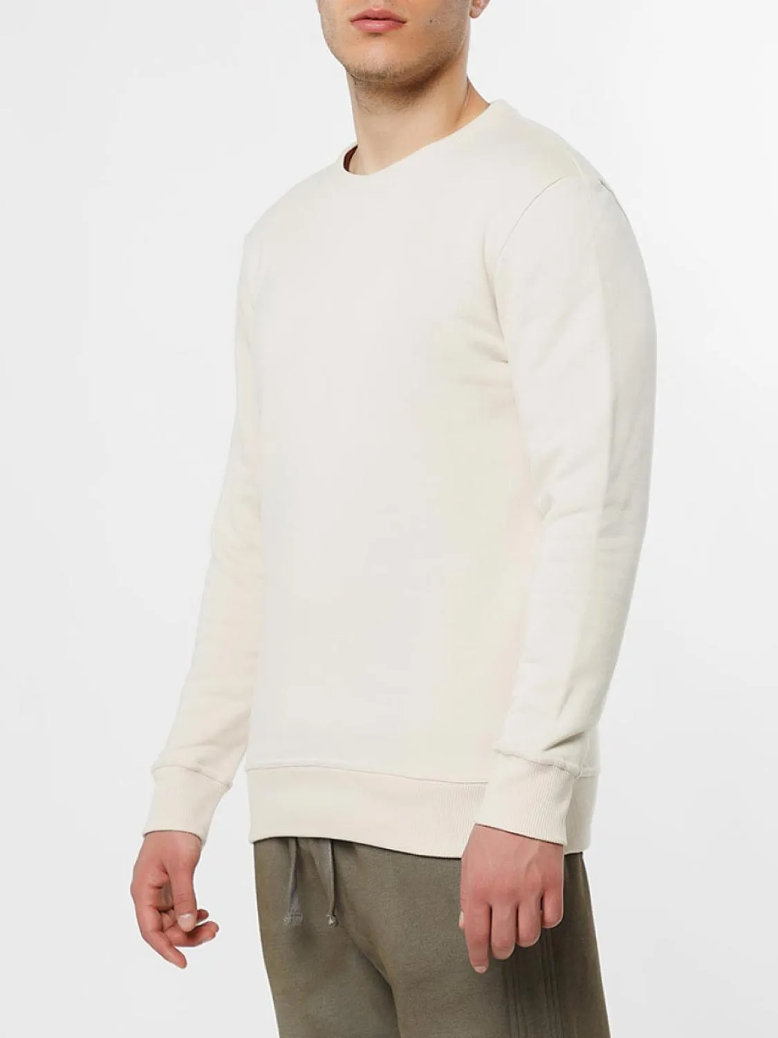 Crew Neck Sweatshirt Cream