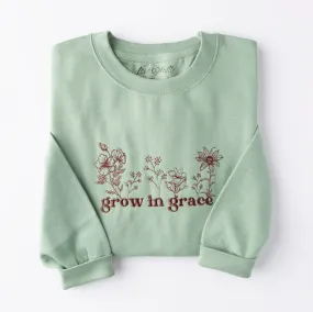 Embroidered Grow in Grace Sweatshirt - 10