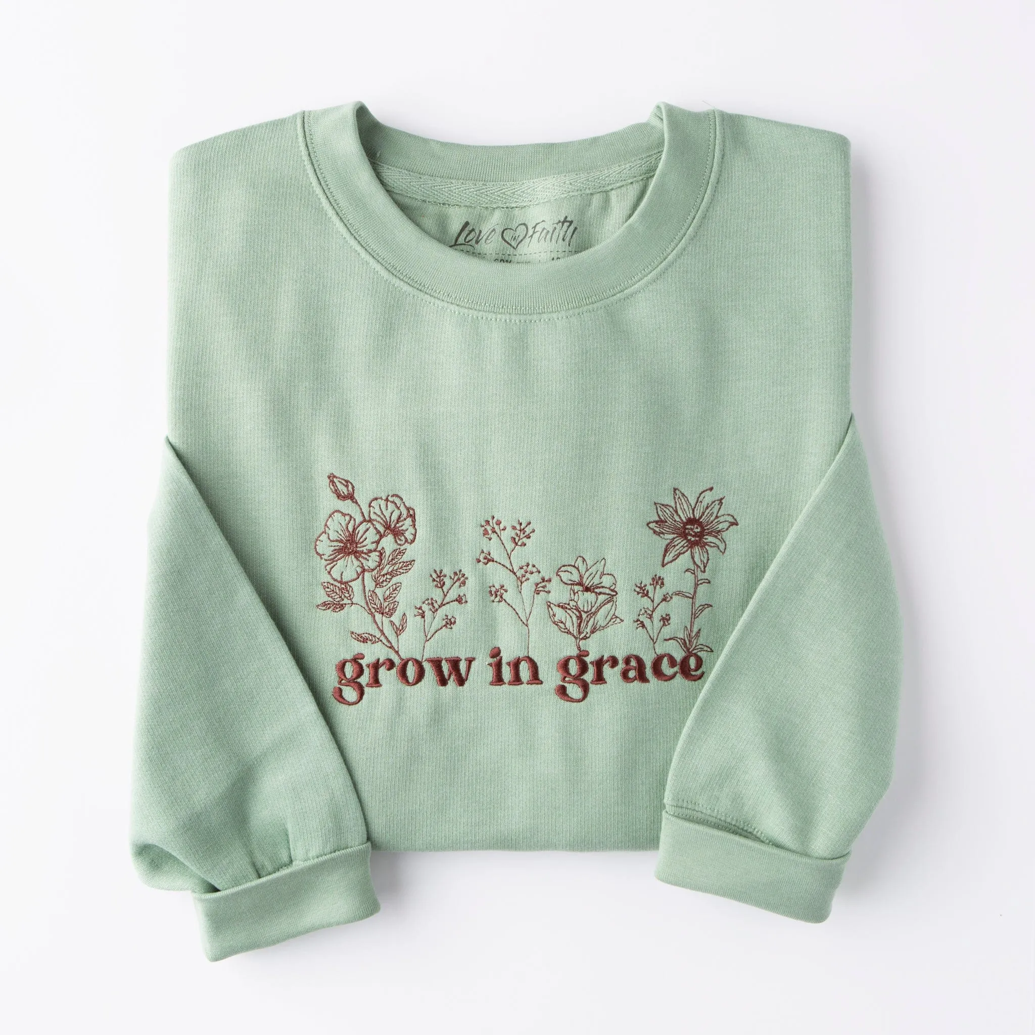 Embroidered Grow in Grace Sweatshirt - 10