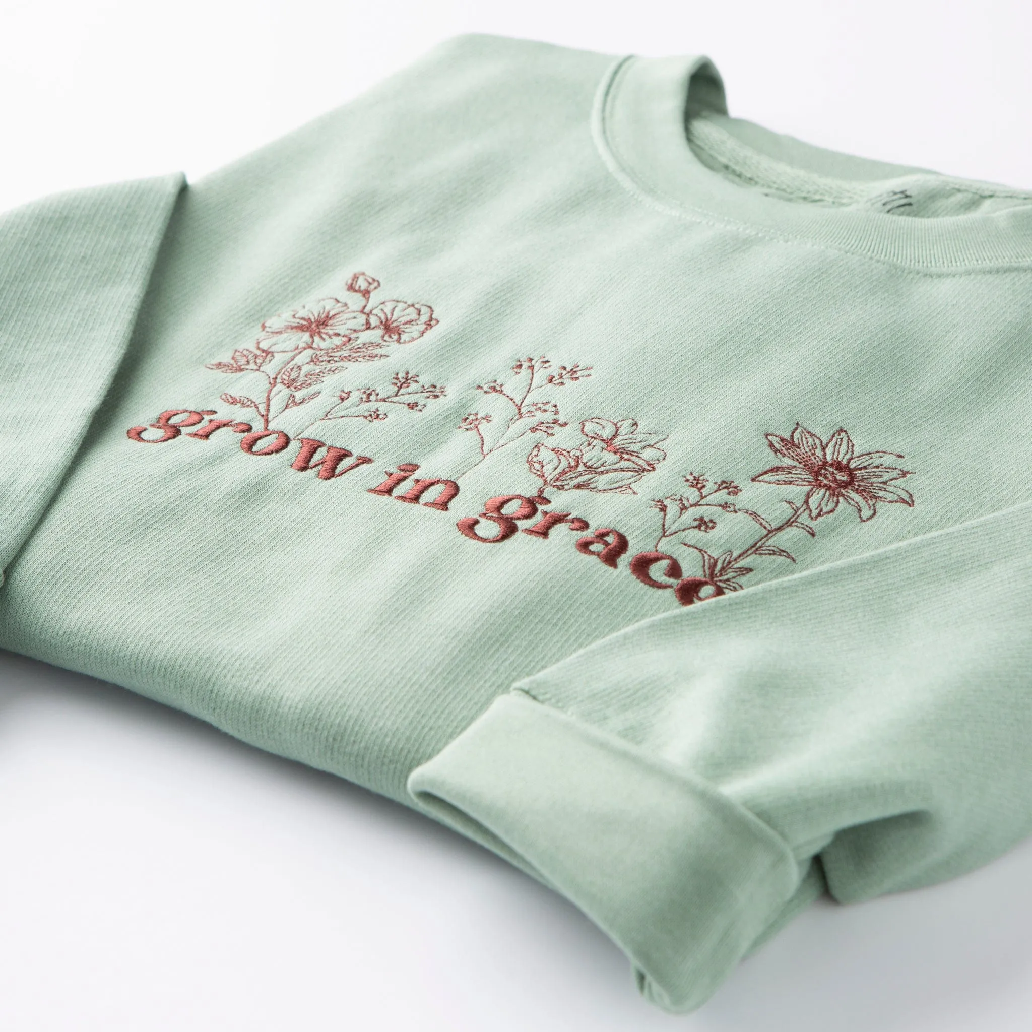 Embroidered Grow in Grace Sweatshirt - 10