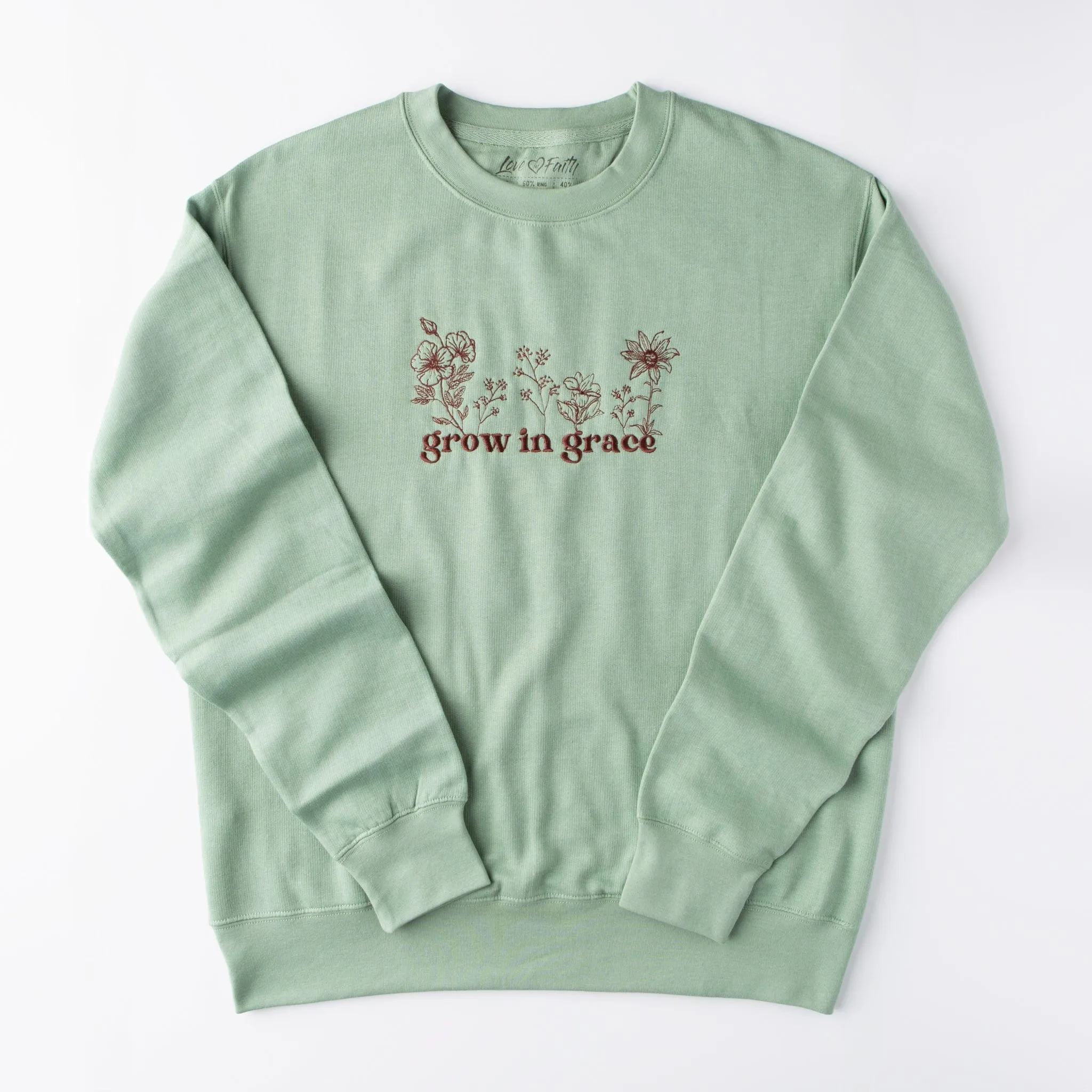 Embroidered Grow in Grace Sweatshirt - 10