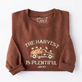 Embroidered The Harvest is Plentiful Sweatshirt