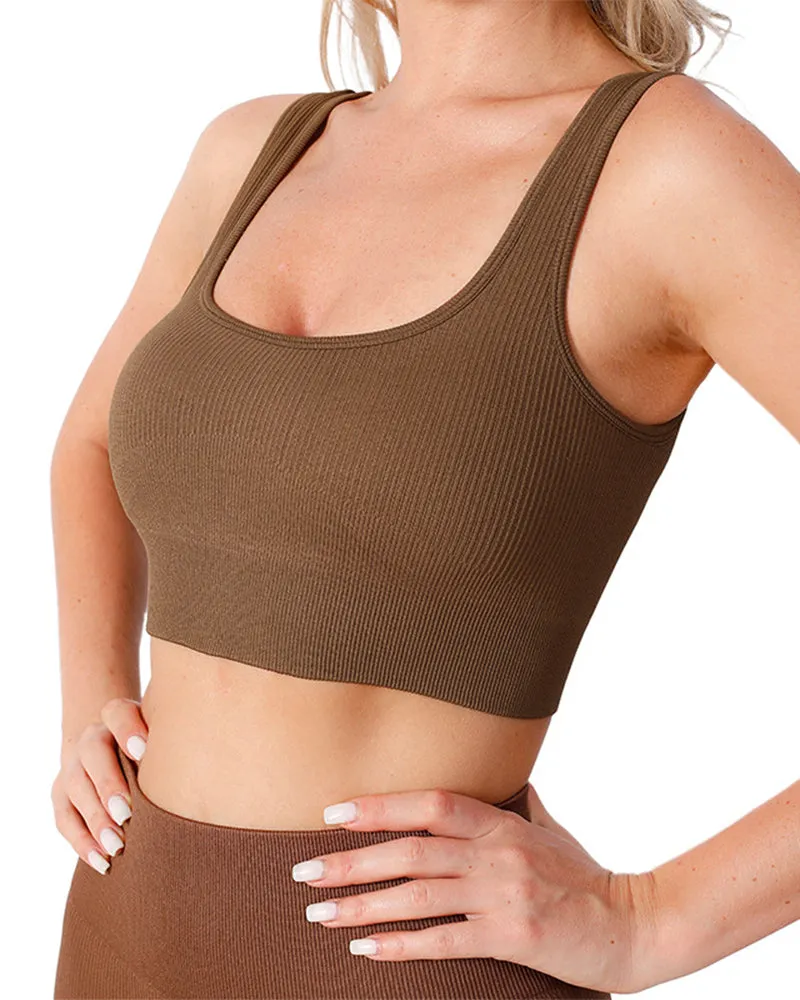 Fitness Back Yoga Sport BH mit Brustpolstern