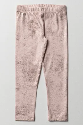 Foil Leggings Light Pink