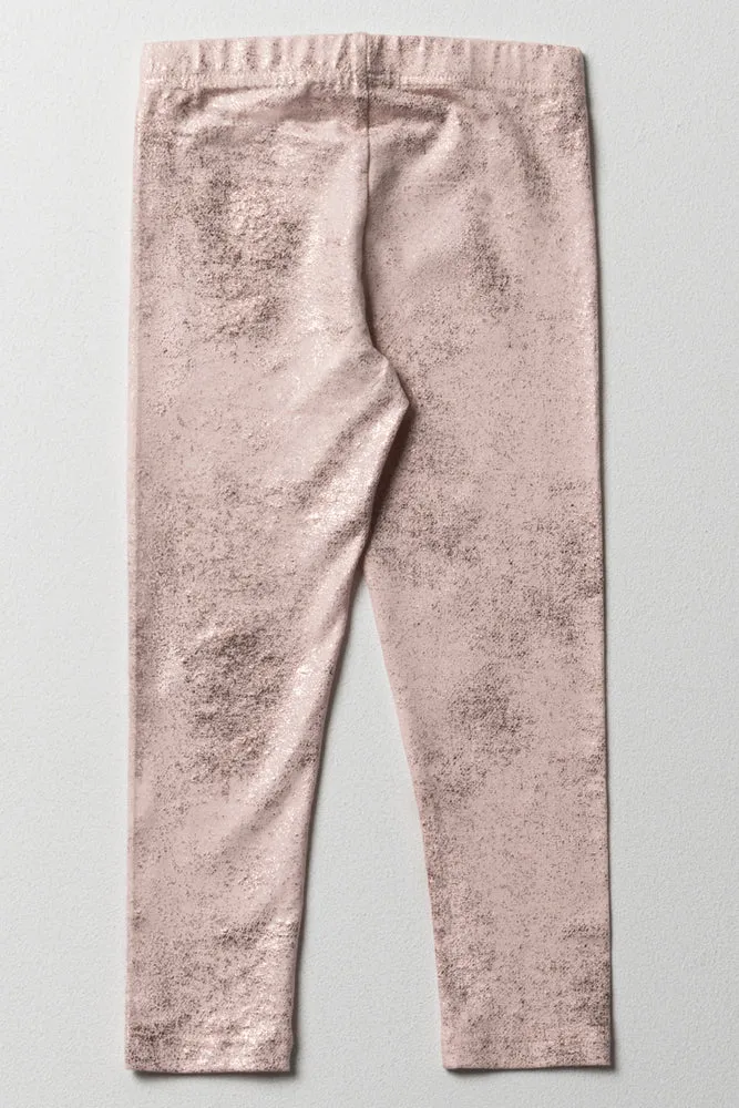 Foil Leggings Light Pink