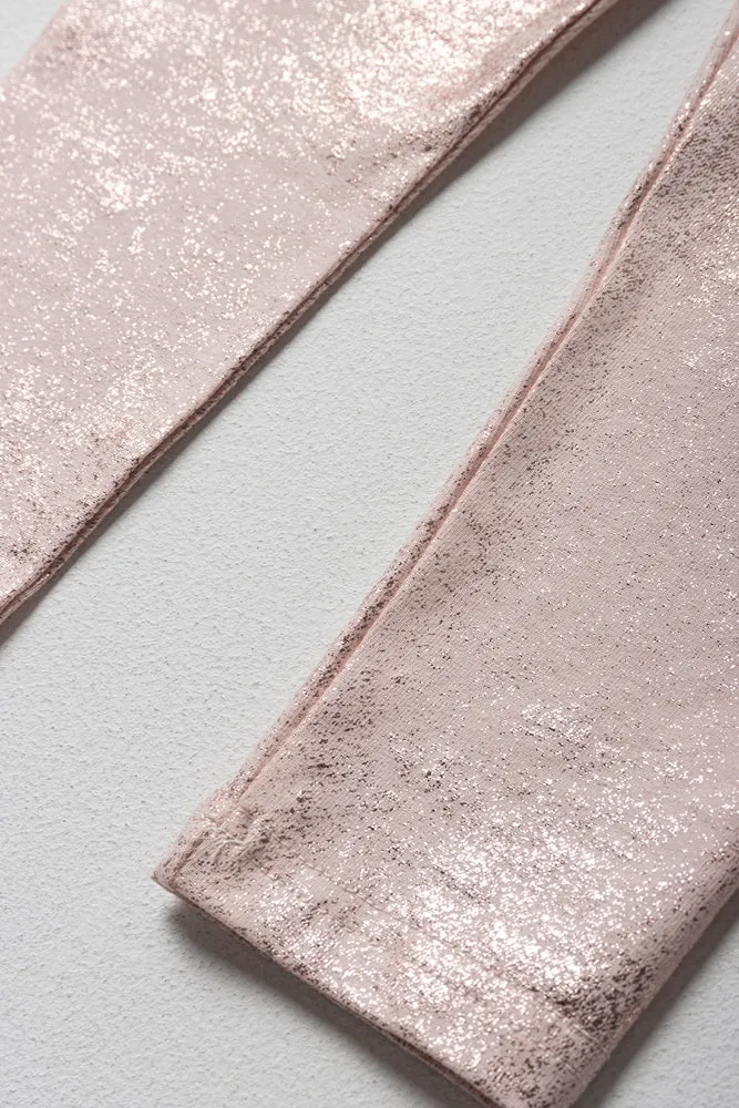 Foil Leggings Light Pink