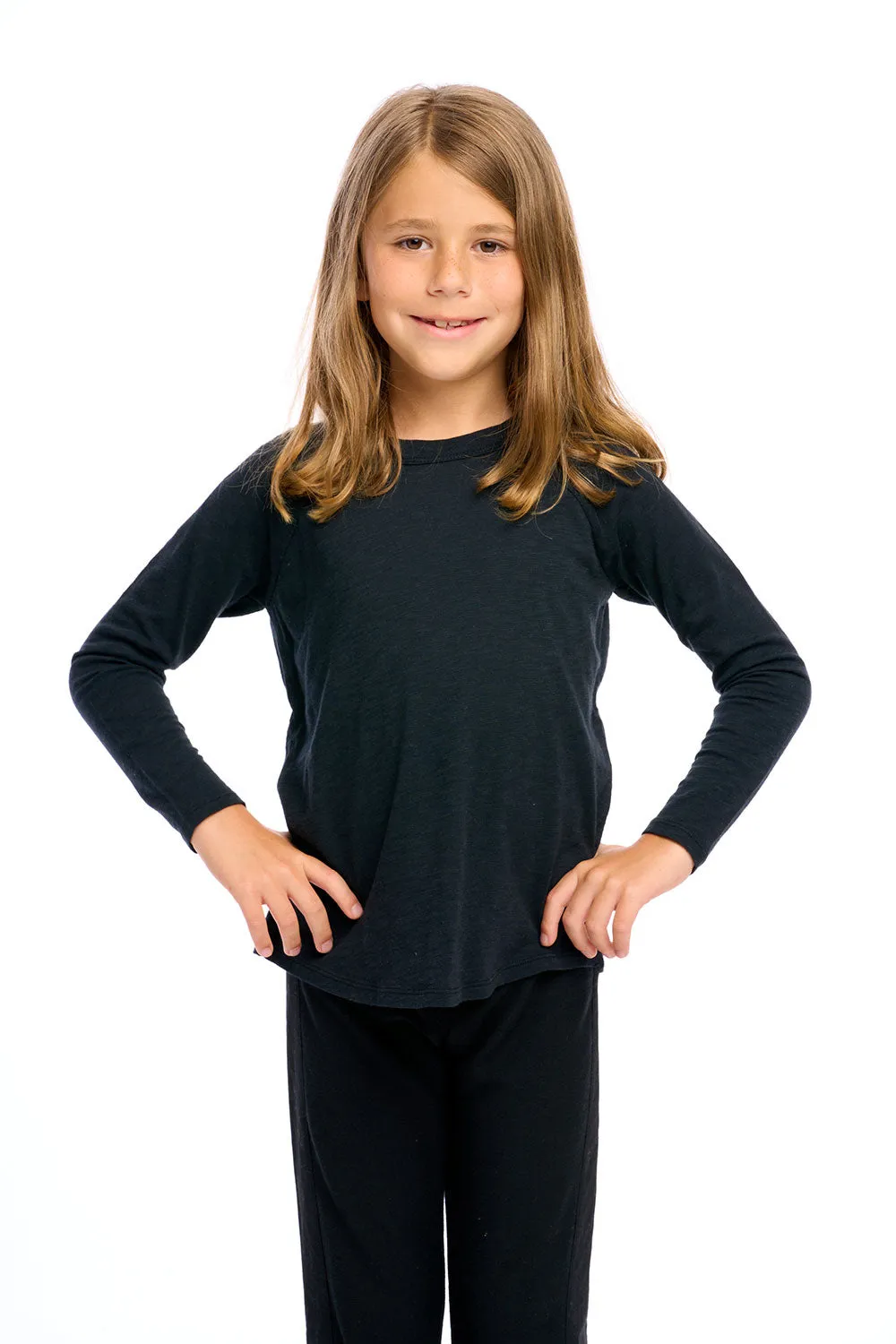 Gauze Jersey Long Sleeve Blocked Raglan Baseball Tee