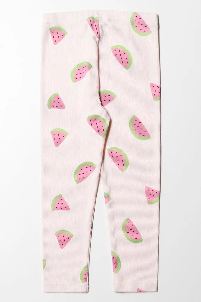 Glitter Watermelon Legging Light Blue
