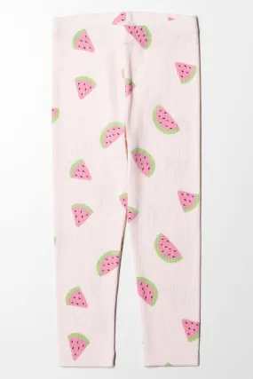 Glitter Watermelon Legging Light Blue