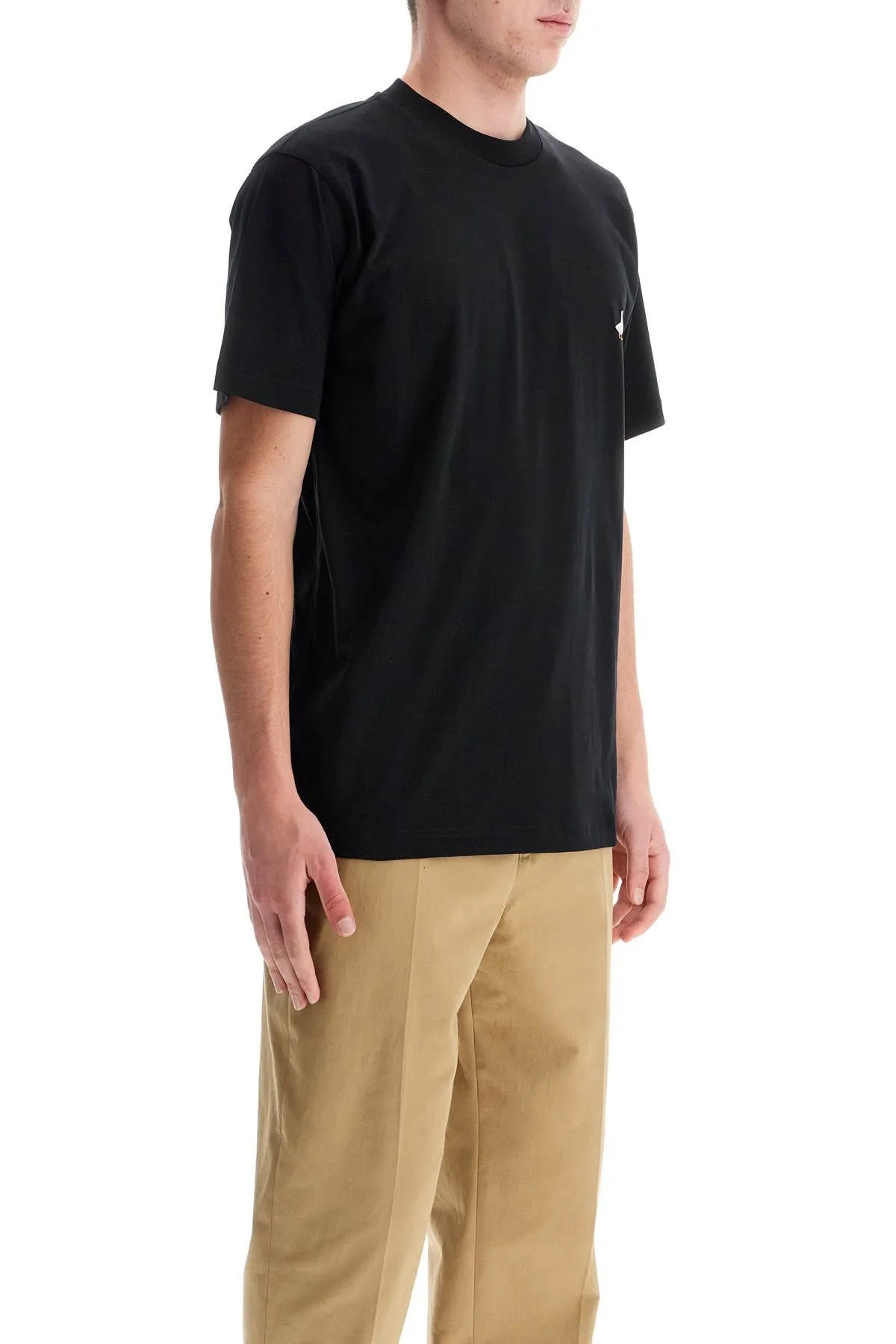 goose embroidered t-shirt A0714 0241 MULTI BLACK